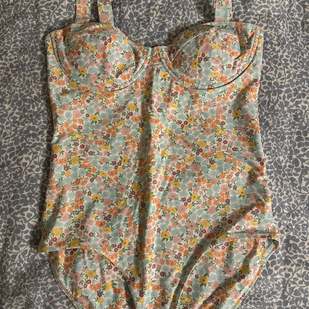 Floral One-Piece Swimsuit- Minnow